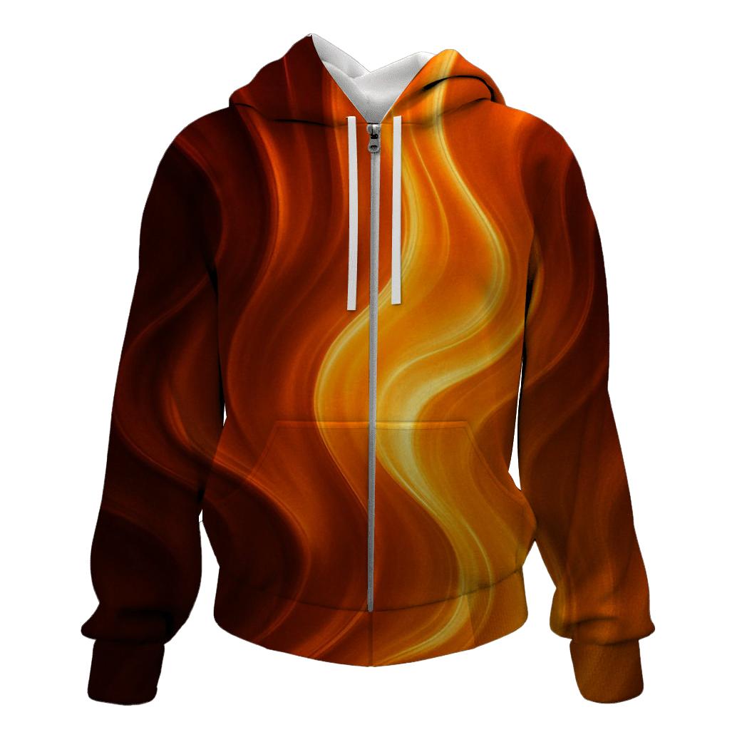 Molten Copper Cascade embroidered hoodies