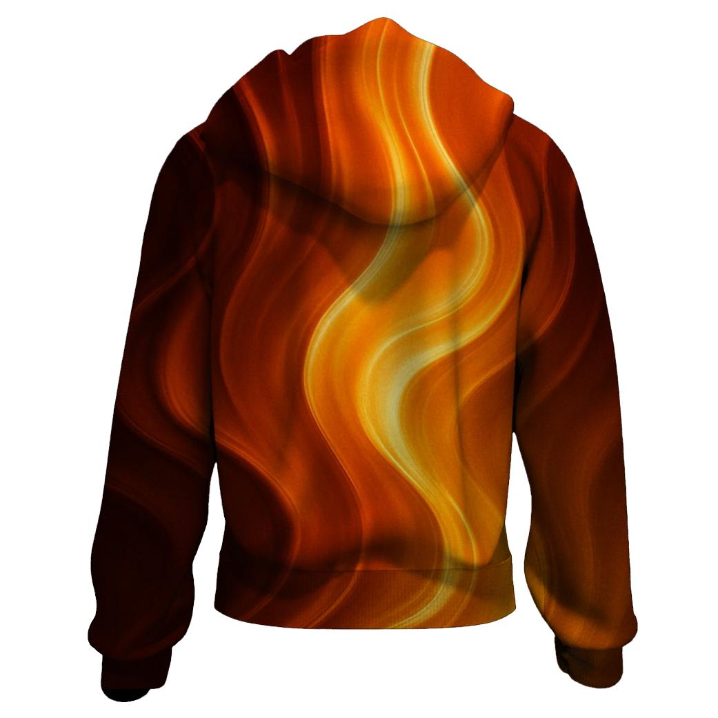 Molten Copper Cascade embroidered hoodies
