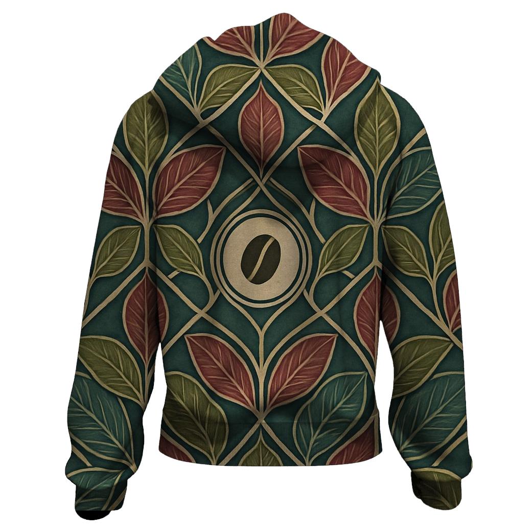 Coffee Leaf Lattice zip-up hoodies