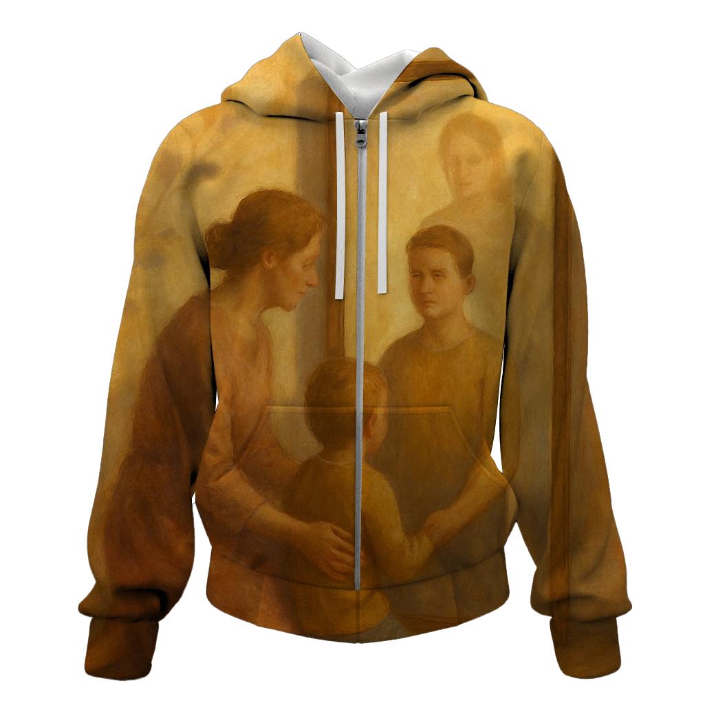 The First Mirror Where A Child Learns Worth printed hoodies
