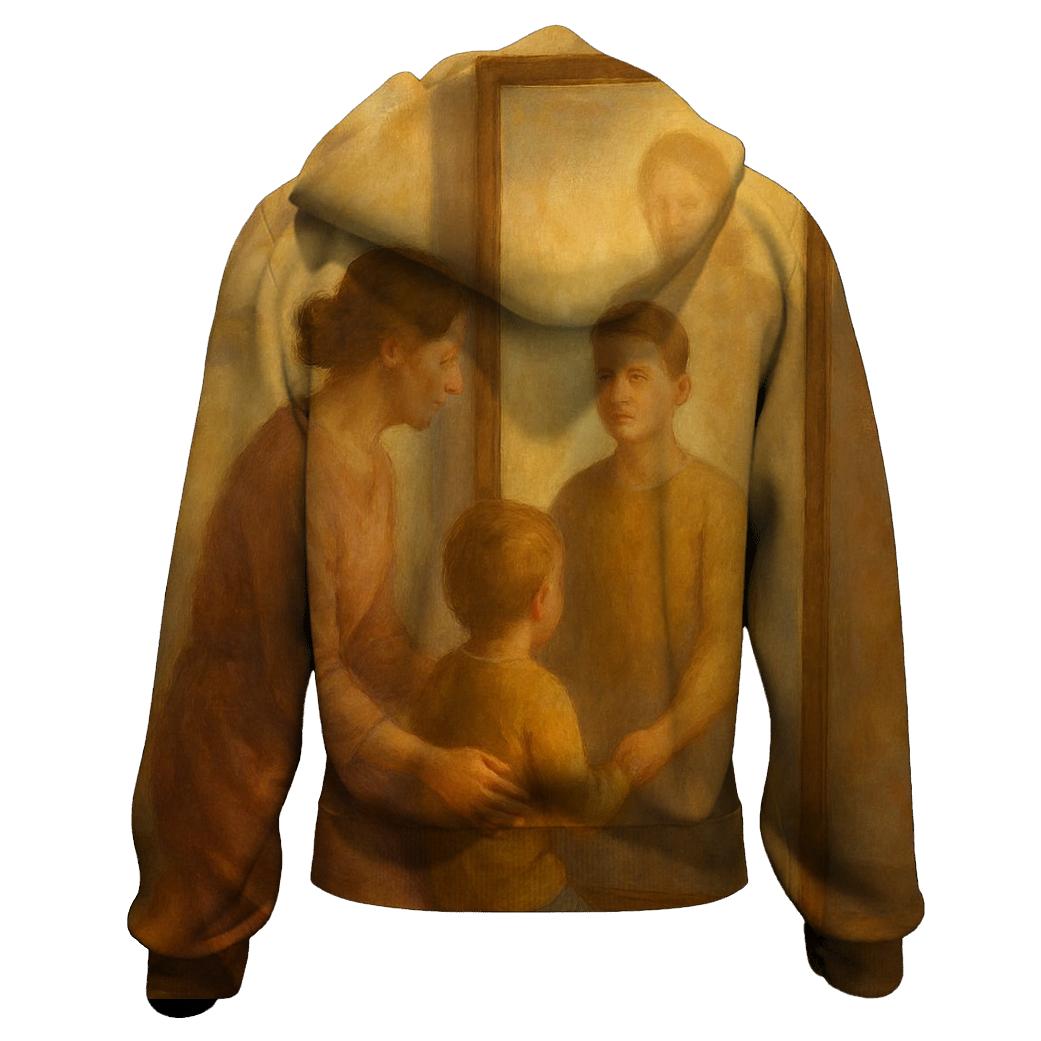 The First Mirror Where A Child Learns Worth printed hoodies