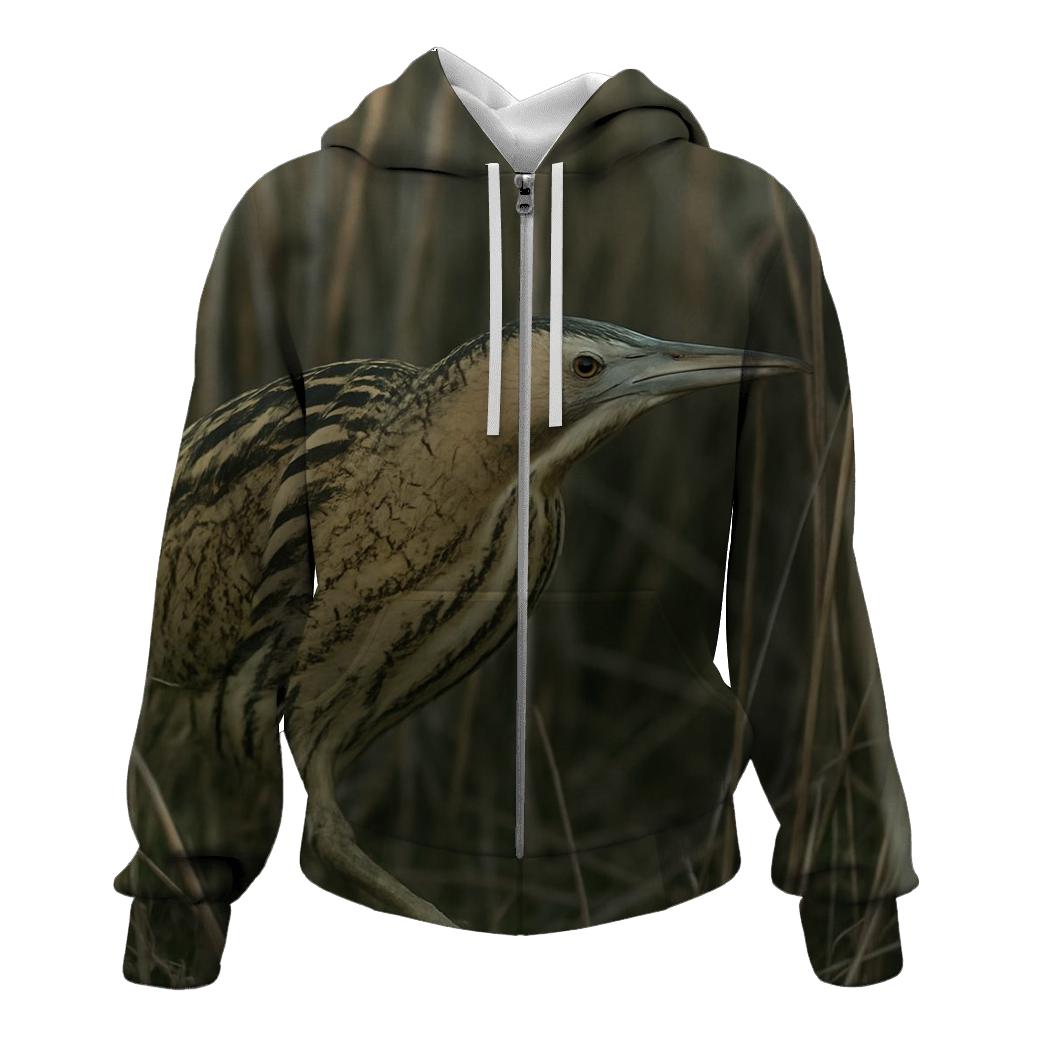 Reed Shadow Stalk Eurasian Bittern printed hoodies
