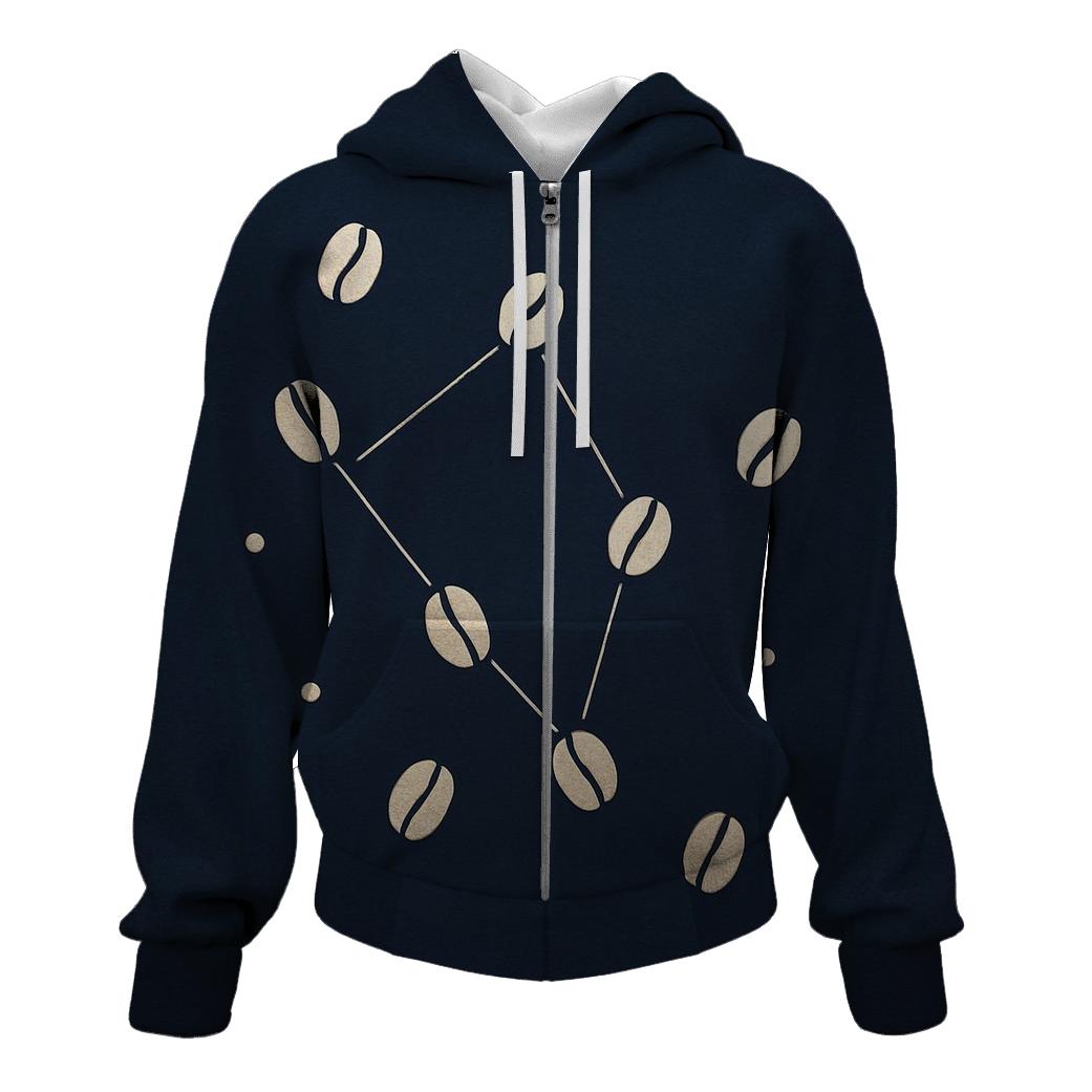 Bean Cluster Constellation zip-up hoodies