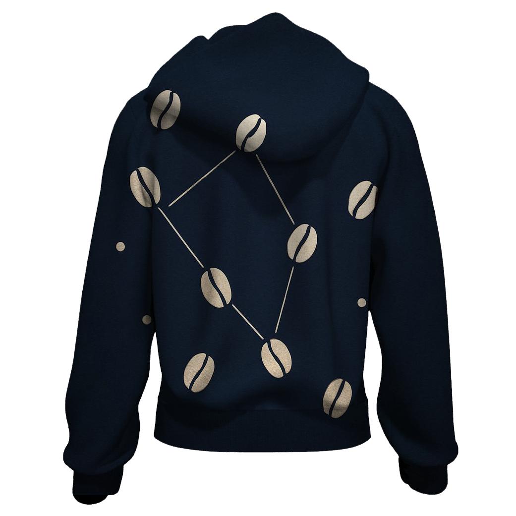 Bean Cluster Constellation zip-up hoodies