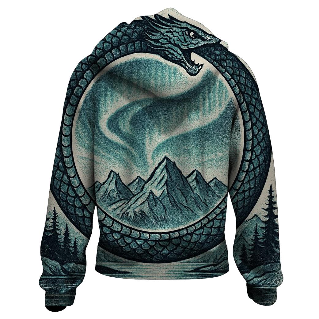 Aurora Fjord Ouroboros hoodie styles