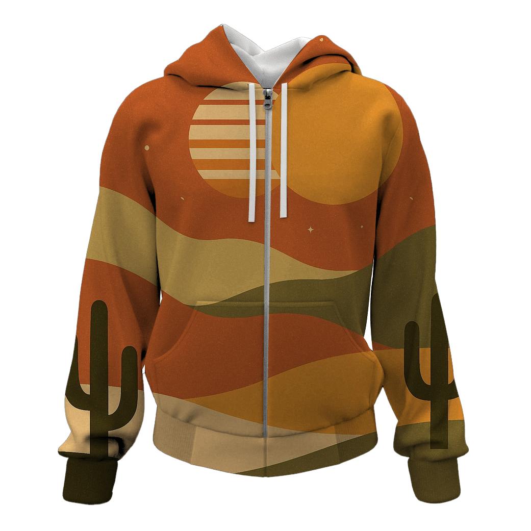 Desert Horizon Double Sun printed hoodies