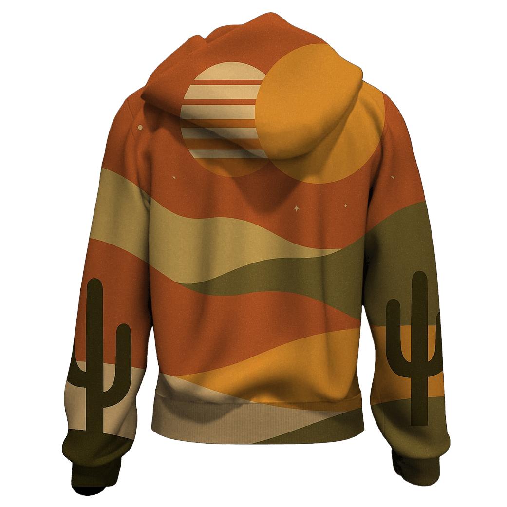 Desert Horizon Double Sun printed hoodies