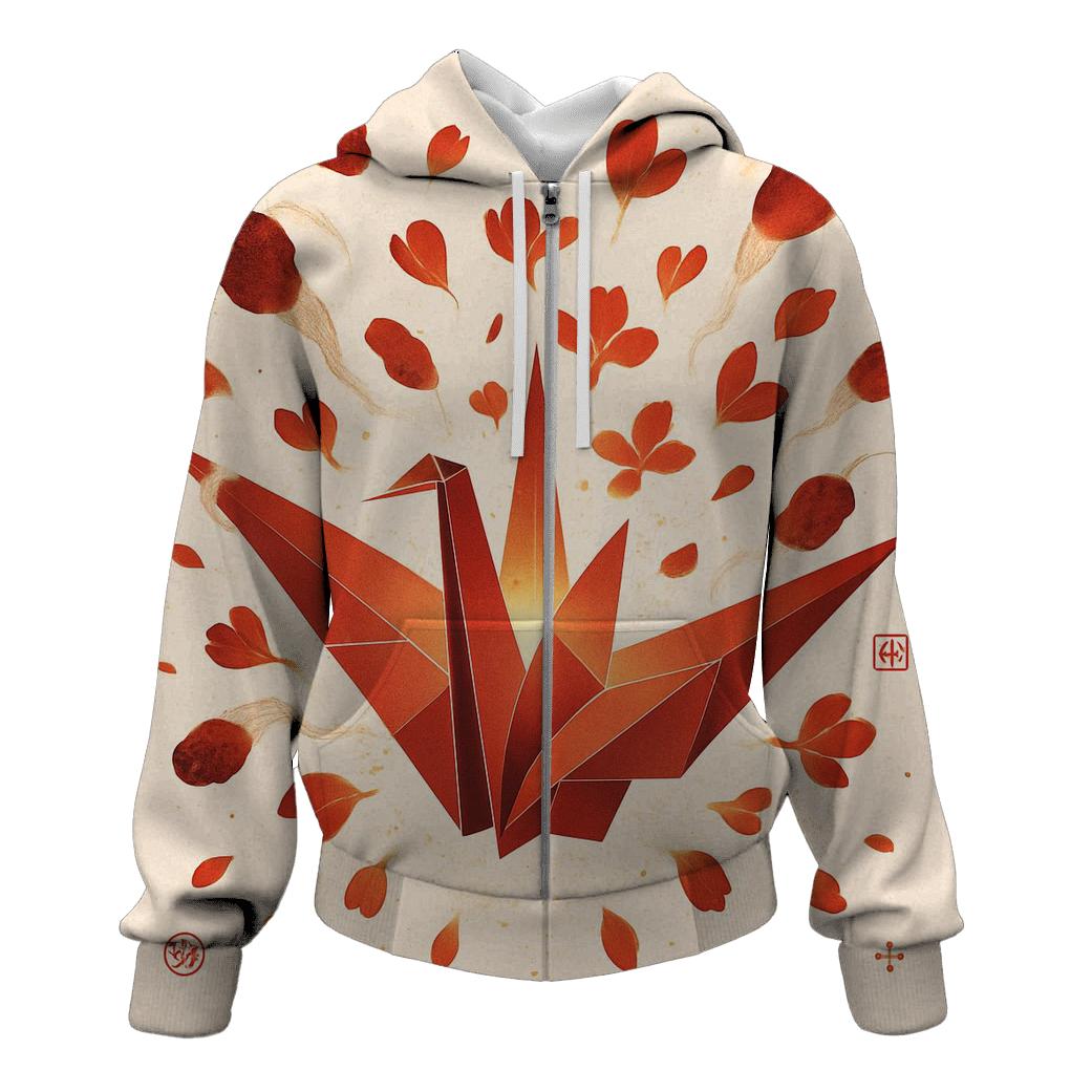 Origami Meteor Bloom pullover hoodies