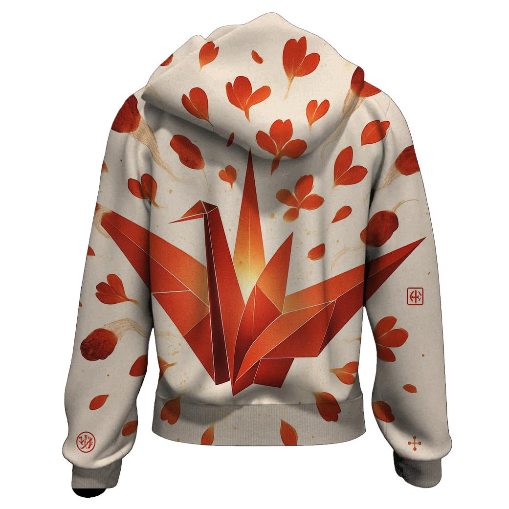 Origami Meteor Bloom pullover hoodies