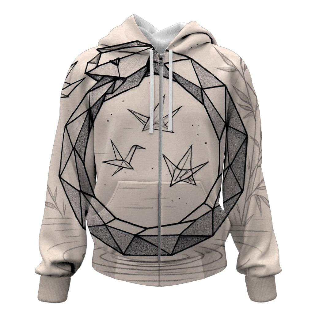 Paper Crane Ouroboros Loop lightweight hoodies