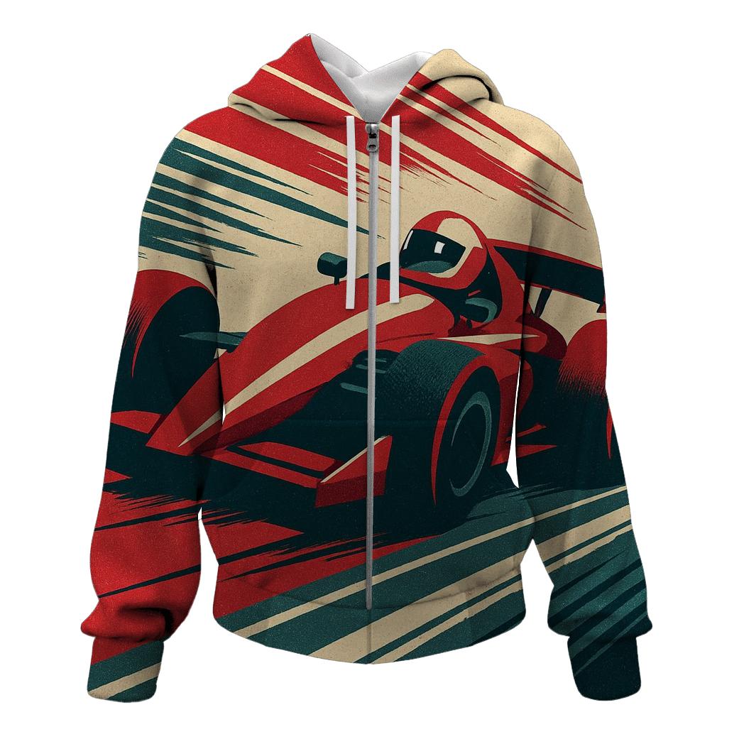 Retro Futurist Racing Poster hoodie designs