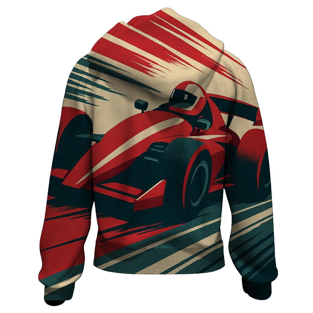 Retro Futurist Racing Poster hoodie designs