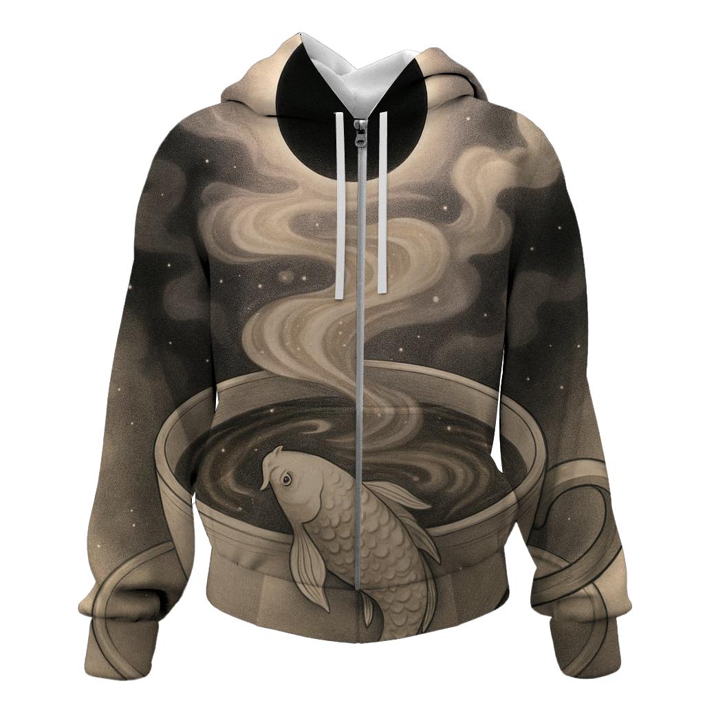 Tea Cup Eclipse printed hoodies