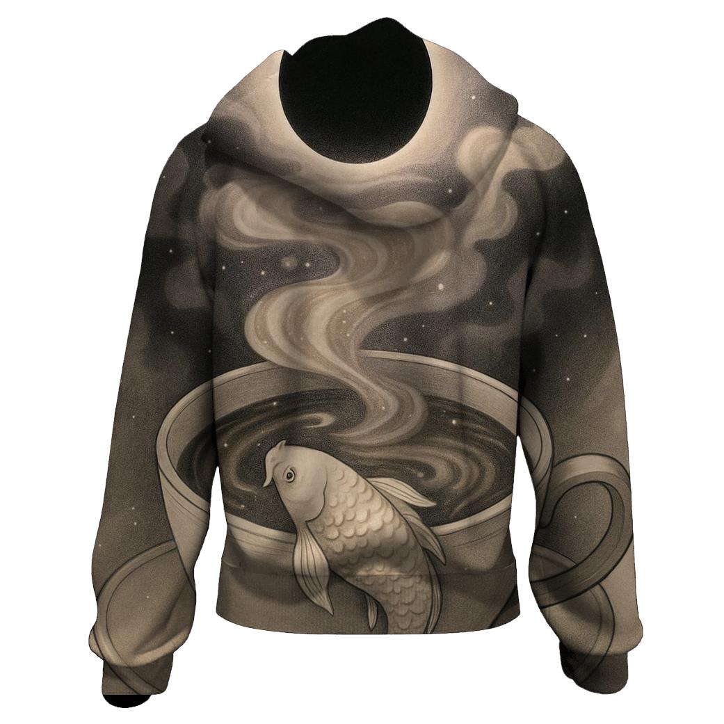 Tea Cup Eclipse printed hoodies