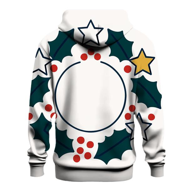 Starry Holly Orbit Wreath lightweight hoodies