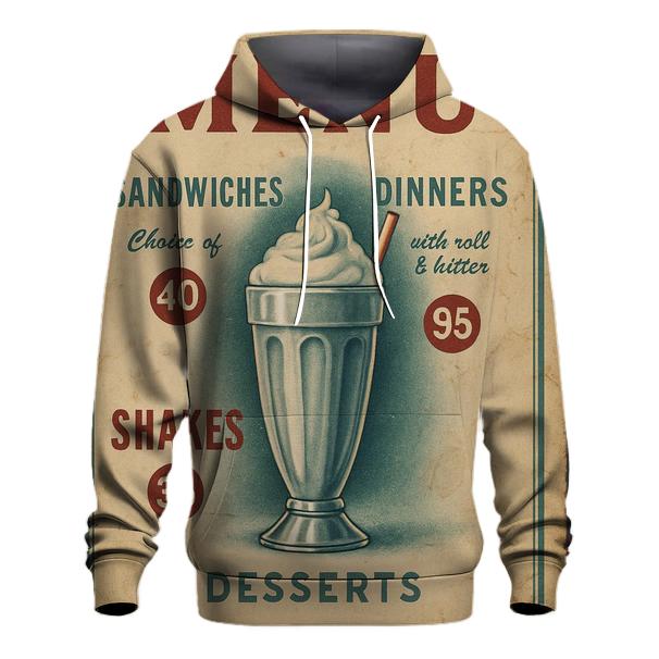 Faded Space Age Diner Menu Poster designer hoodies