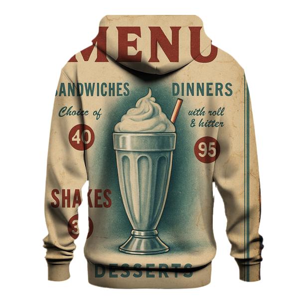 Faded Space Age Diner Menu Poster designer hoodies