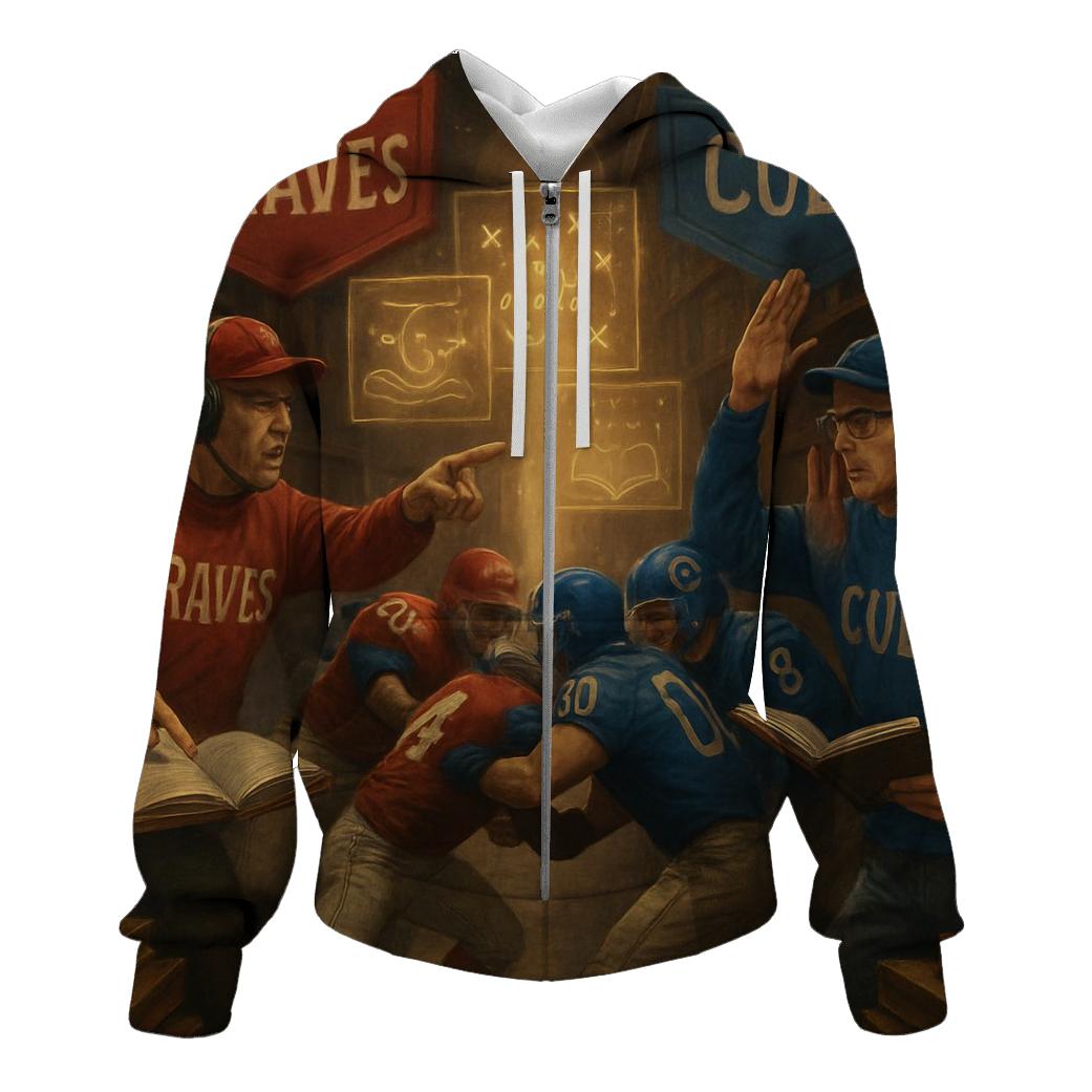 Library Of Playbooks Duel Among Towering Shelves zip-up hoodies