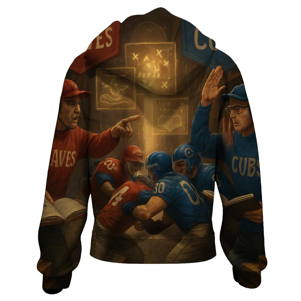 Library Of Playbooks Duel Among Towering Shelves zip-up hoodies