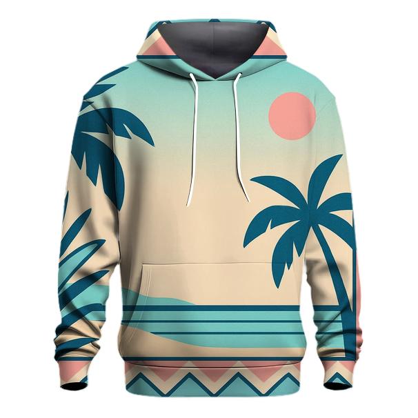 Miami Vice Pastel Wave Border printed hoodies