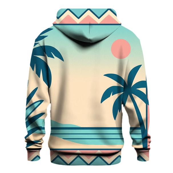 Miami Vice Pastel Wave Border printed hoodies