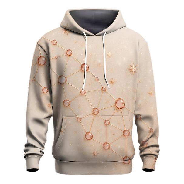 Rose Gold Constellation Veil graphic hoodies