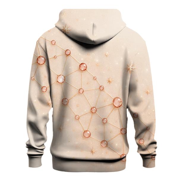 Rose Gold Constellation Veil graphic hoodies