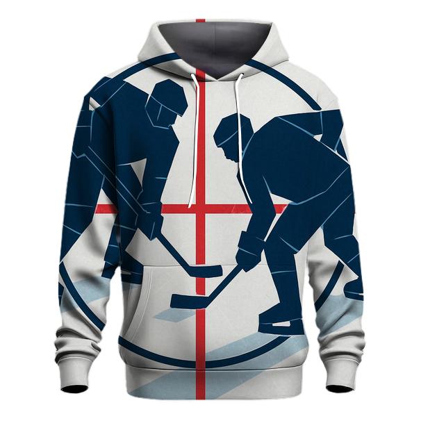 Ice Rink Geometry Faceoff designer hoodies