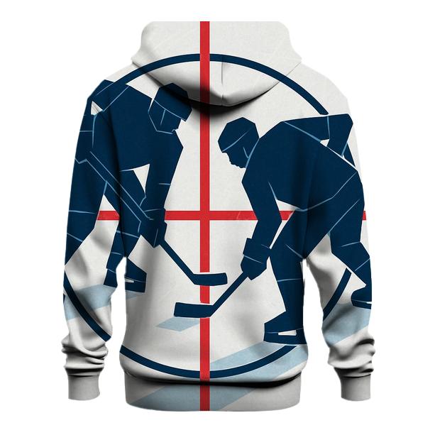 Ice Rink Geometry Faceoff designer hoodies