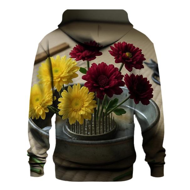 Edo Style Ikebana Workshop Still Life Of Seasonal Chrysanthemums graphic hoodies