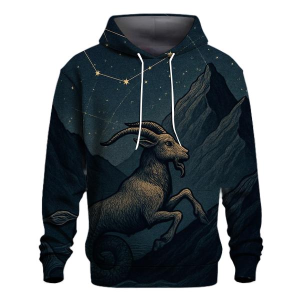 Capricorn Sea Goat Mountain Ascent Chart graphic hoodies