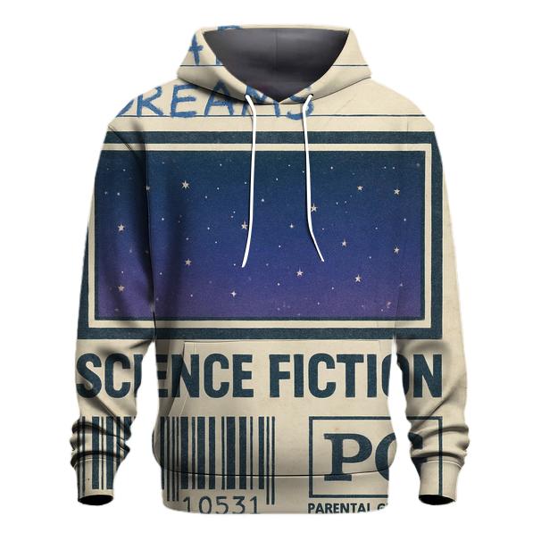 Retro Eighties VHS Night Sky Rental Label hoodie styles