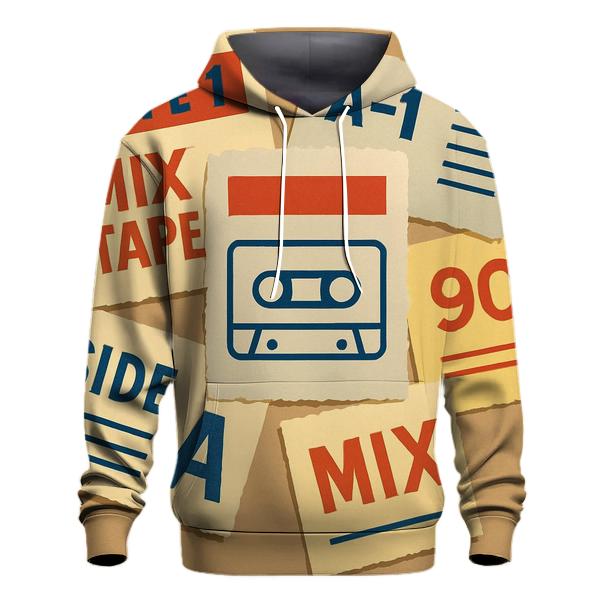 Cassette Label Sticker Collage pullover hoodies