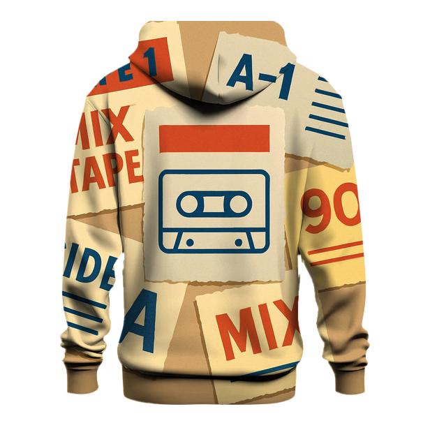 Cassette Label Sticker Collage pullover hoodies