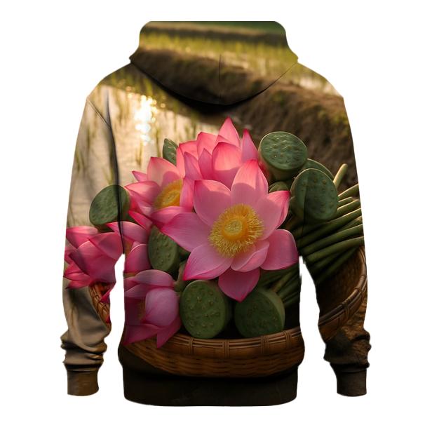 Rice Terrace Margin Lotus Basket For Village Festival Offerings printed hoodies