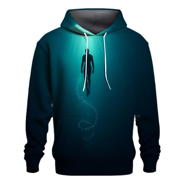 Underwater Freedive Descent Halo heavyweight hoodies