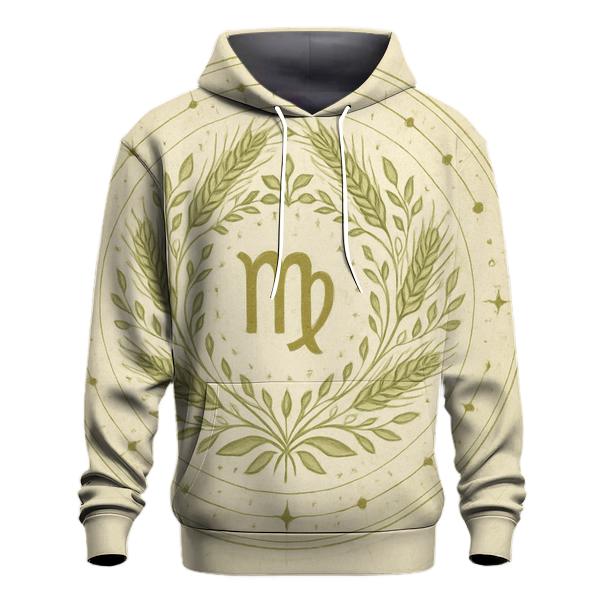 Virgo Wheat Sheaf Earth Mandala lightweight hoodies