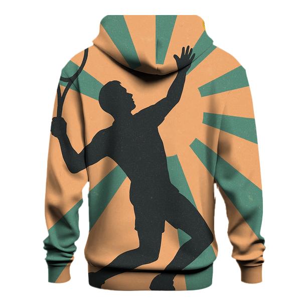Retro Tennis Sunburst Serve hoodie trends
