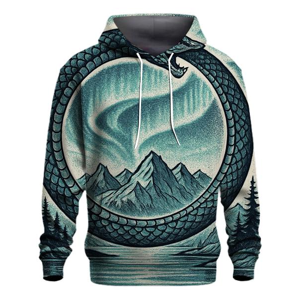 Aurora Fjord Ouroboros pullover hoodies