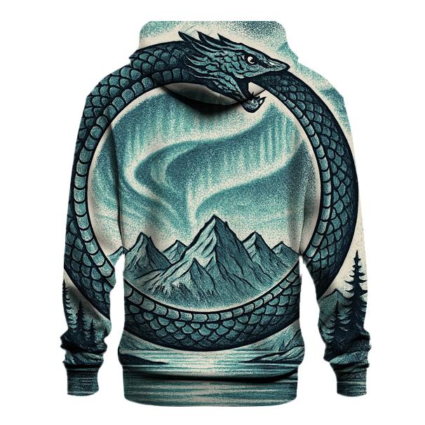 Aurora Fjord Ouroboros pullover hoodies