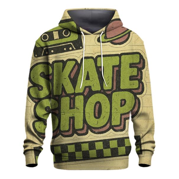 Faded Nineties Skate Shop Sticker Collage graphic hoodies