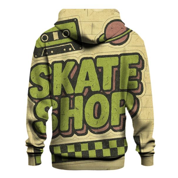 Faded Nineties Skate Shop Sticker Collage graphic hoodies