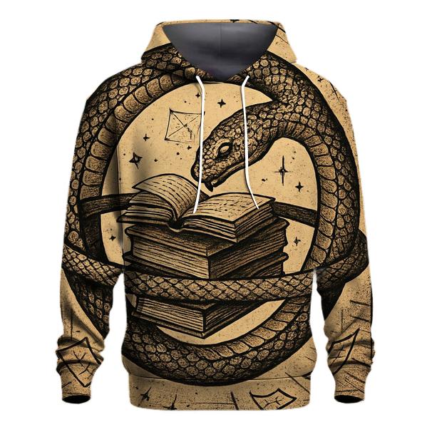 Library Orbit Ouroboros embroidered hoodies