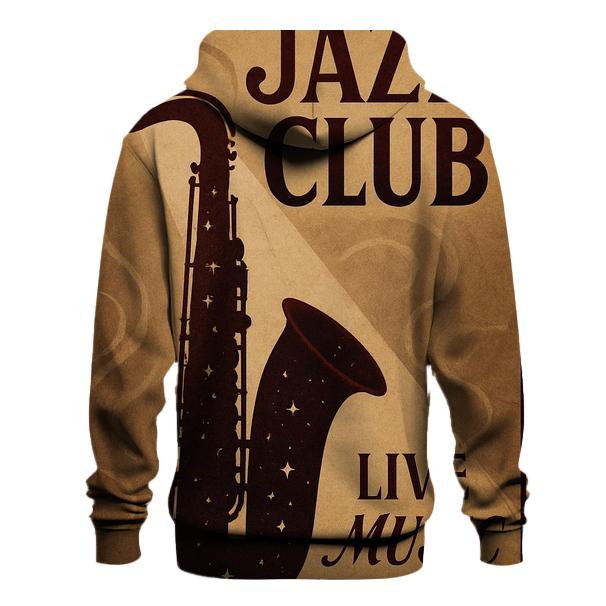 Vintage Jazz Club Night Poster With Starry Spotlight embroidered hoodies