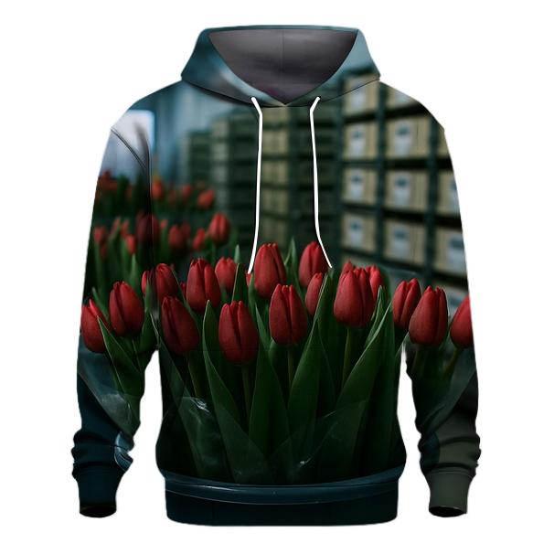 Cold Storage Tulip Inspection In A Commercial Flower Warehouse hoodie trends