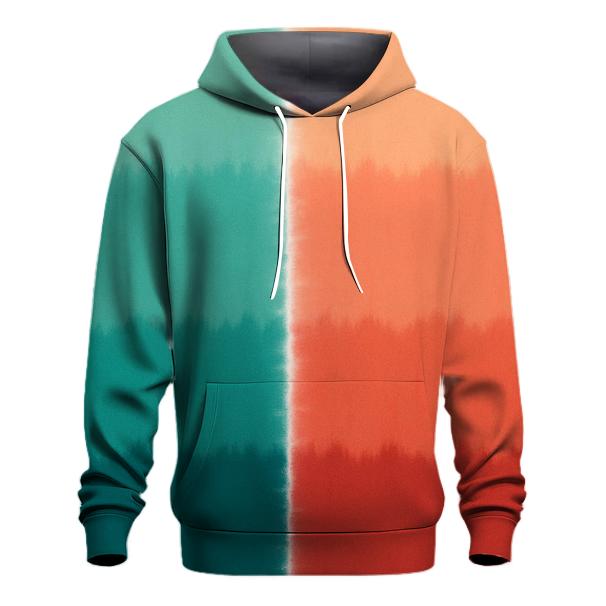 Split Dye Galaxy Dip Gradient Fold graphic hoodies