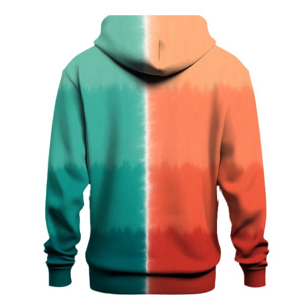 Split Dye Galaxy Dip Gradient Fold graphic hoodies