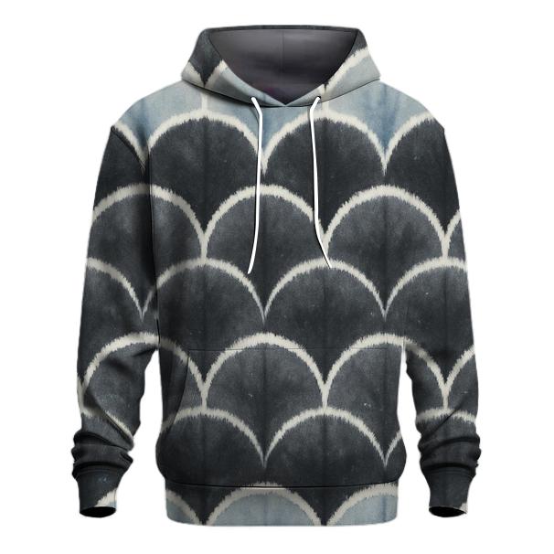 Shibori Fan Fold Lunar Ridges designer hoodies