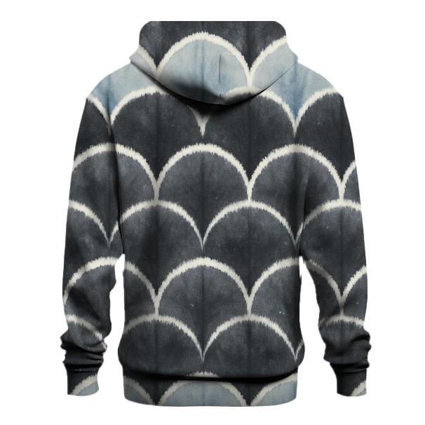 Shibori Fan Fold Lunar Ridges designer hoodies