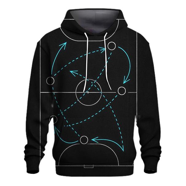 Futsal Street Court Blueprint embroidered hoodies